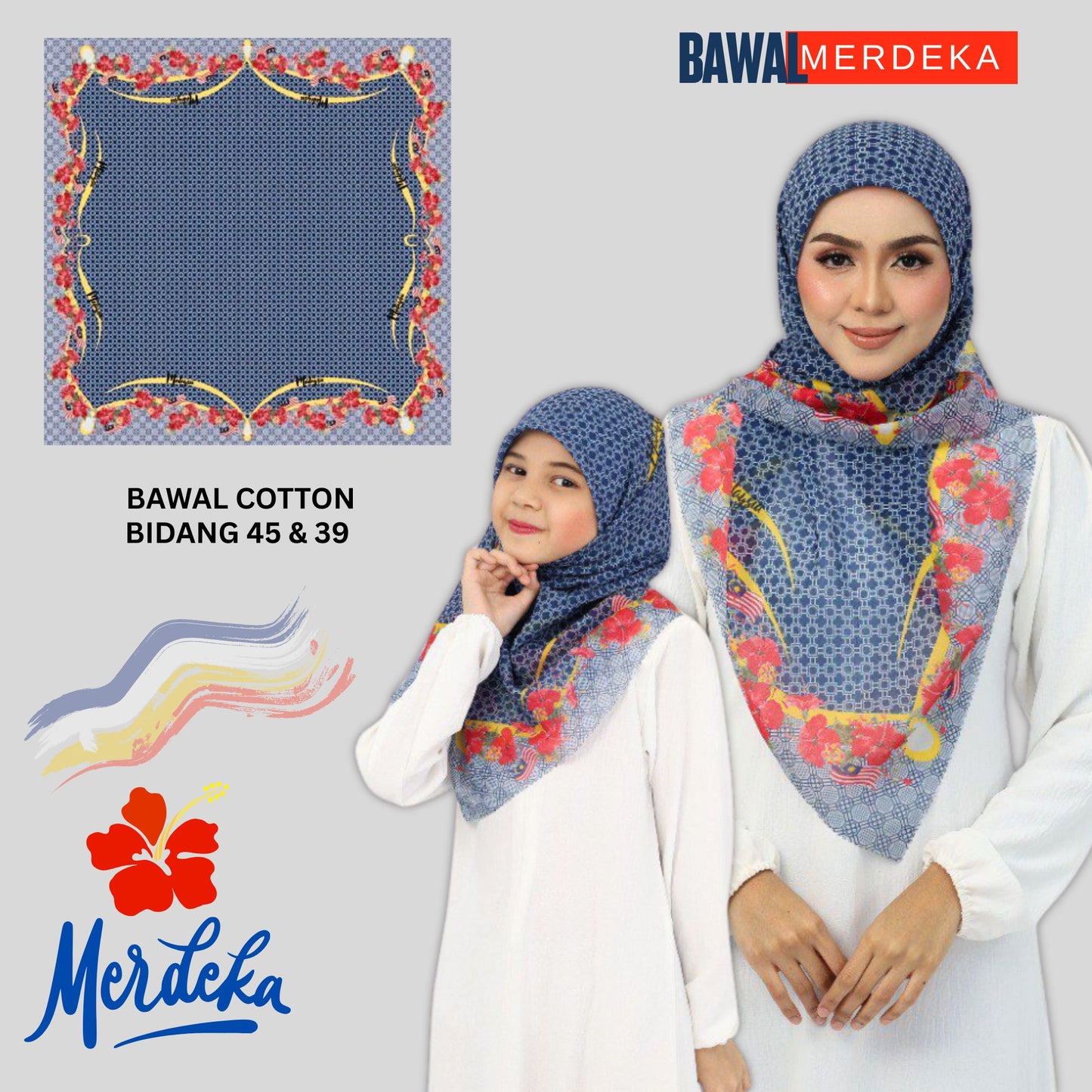 Bawal Merdeka Edisi Istimewa ā Sedondon Ibu & Anak | Cotton Lembut & Selesa