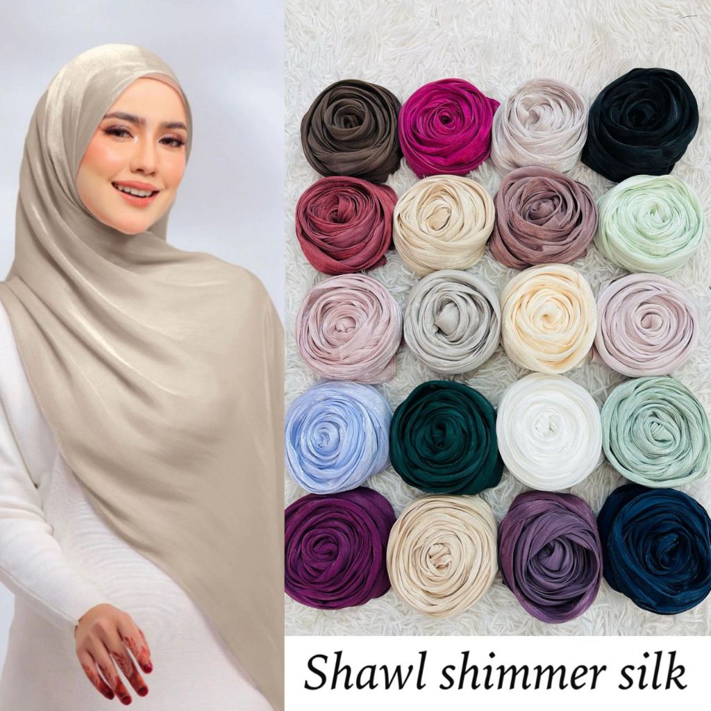 Shawl Shimmering Silk | Satin Shimmer Eksklusif