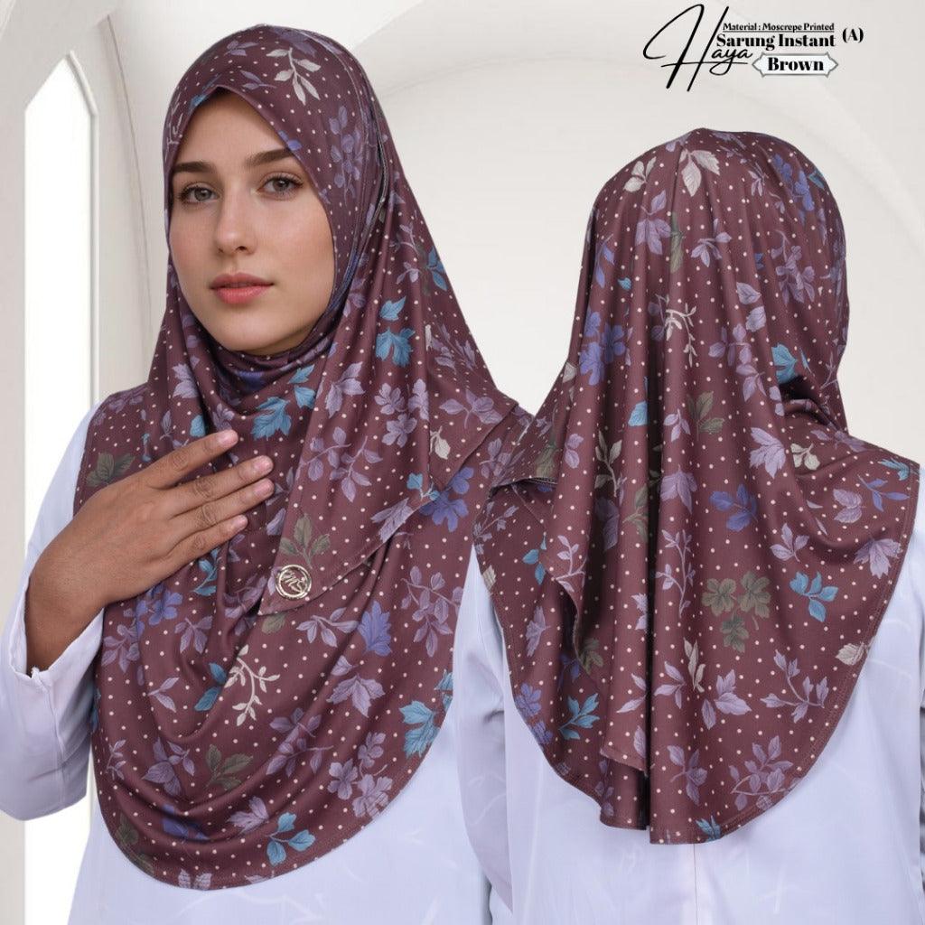 Tudung Instant Haya ā Material Moscrepe, Free Size