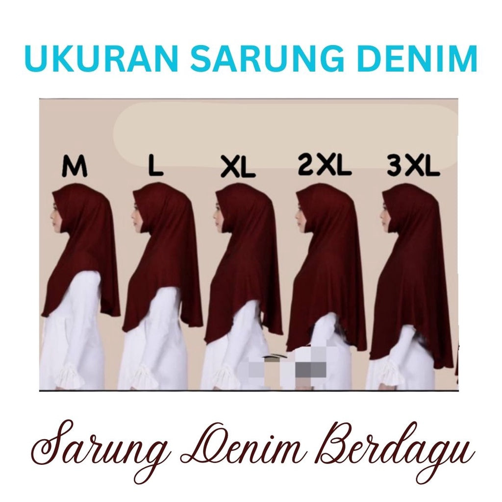 ⭐️ Sarung Denim Berdagu (Size L-3xl)