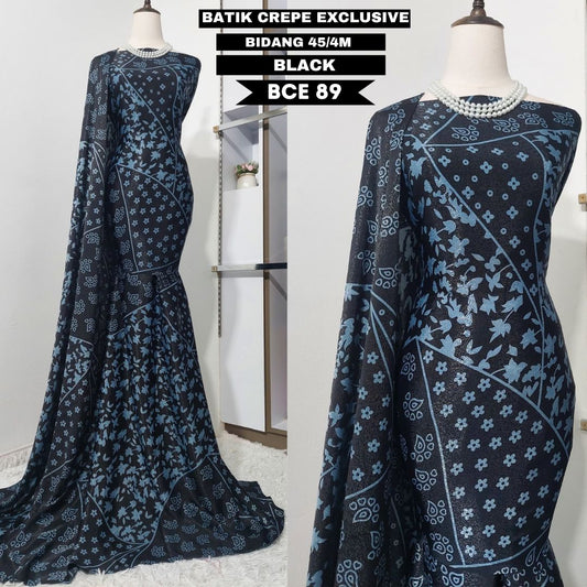 Kain Batik Crepe Exclusive Bidang 45 - 4 Meter | Corak Premium